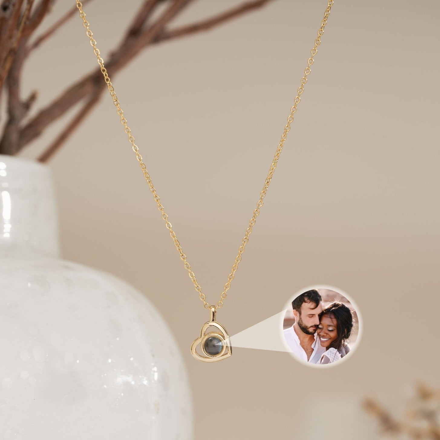 Personalized Photo Projection Necklace - Double Heart – JewelCraft